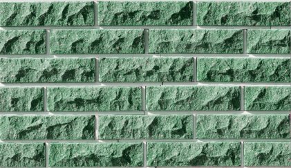 Фасадная плитка под кирпич LAND BRICK зеленая скала