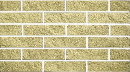 Фасадная плитка под кирпич LAND BRICK желтая колотая