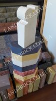 Фасонный фигурный кирпич LAND BRICK капля белый