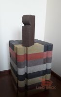 Фасонный фигурный кирпич LAND BRICK капля коричневый