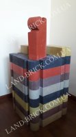 Фасонный фигурный кирпич LAND BRICK капля красный