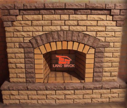 Кирпич для печей и барбекю LAND BRICK желтый и коричневый