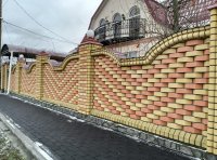 Кирпич для забора облицовочный фигурный LAND BRICK