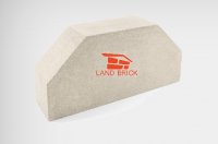 Кирпич двухугловой гладкий белый LAND BRICK