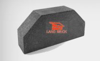 Кирпич двухугловой гладкий графит (черный) LAND BRICK