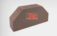 Кирпич двухугловой гладкий коричневый LAND BRICK