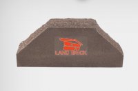 Кирпич фасонный двухугловой скала коричневый LAND BRICK