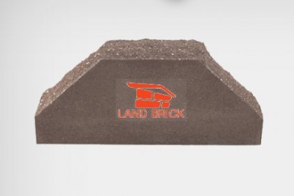 Кирпич фасонный двухугловой скала коричневый LAND BRICK