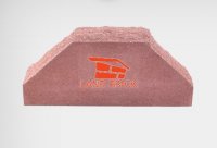 Кирпич фасонный двухугловой скала красный LAND BRICK