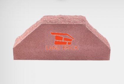 Кирпич фасонный двухугловой скала красный LAND BRICK