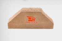 Кирпич фасонный двухугловой скала персиковый LAND BRICK