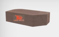 Кирпич угловой гладкий коричневый LAND BRICK