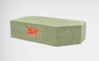 Кирпич угловой гладкий зеленый LAND BRICK