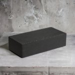 Облицовочный кирпич LAND BRICK черный гладкий 250х120х65 мм