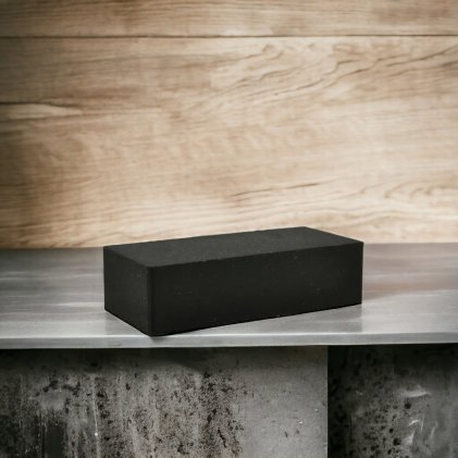 Облицовочный кирпич LAND BRICK черный гладкий
