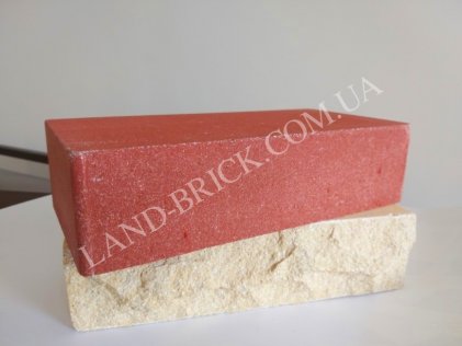 Облицовочный кирпич LAND BRICK гладкий красный