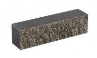 Облицовочный кирпич LAND BRICK половинка колотый черный