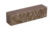 Облицовочный кирпич LAND BRICK половинка колотый коричневый