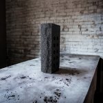 Облицовочный кирпич LAND BRICK рваный скала чёрный 250х100х65 мм