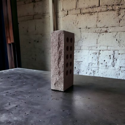Облицювальна цегла LAND BRICK рвана скеля коричнева 250х100х65 мм