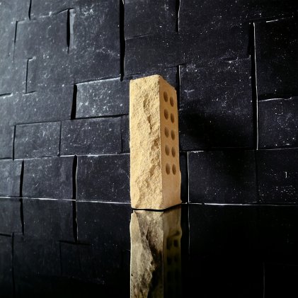 Облицювальна цегла LAND BRICK рвана скеля жовта 250х100х65 мм