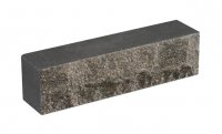 Облицовочный кирпич LAND BRICK скала половинка черный